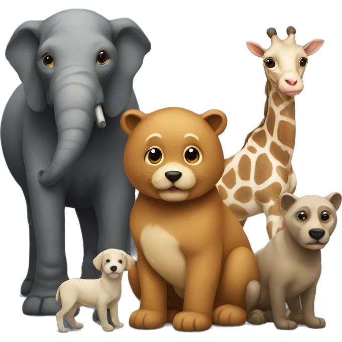 Group of animals together emoji