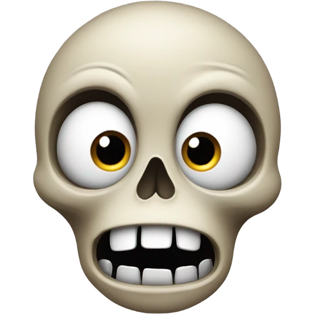 Shocked skull emoji