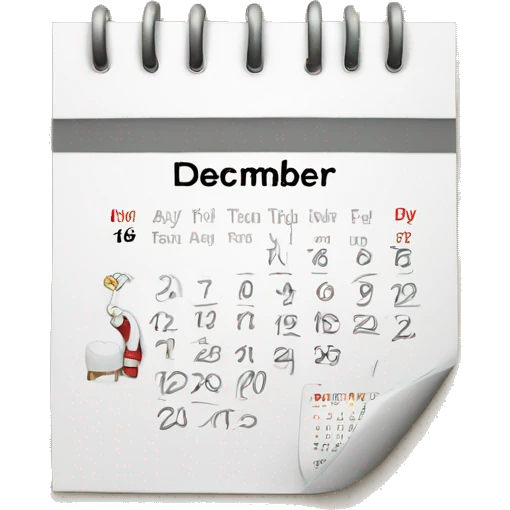 cut-out calendar december 25 emoji