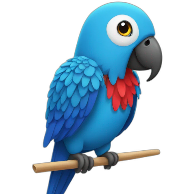 A teacher parrot emoji