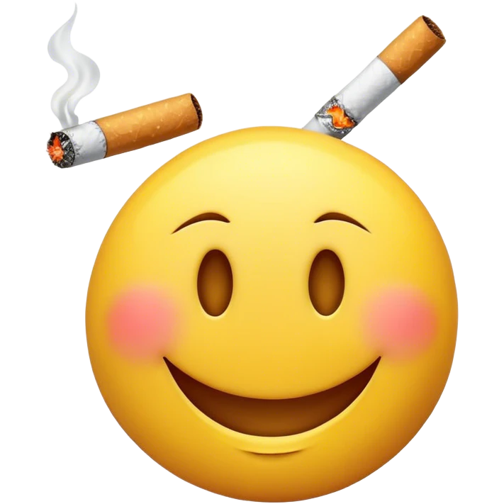 Smiley with cigare emoji