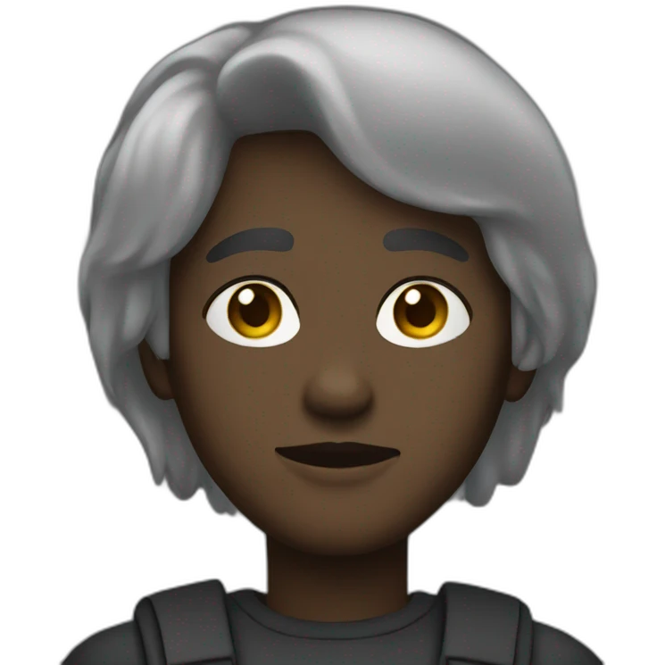Personne noir roue emoji