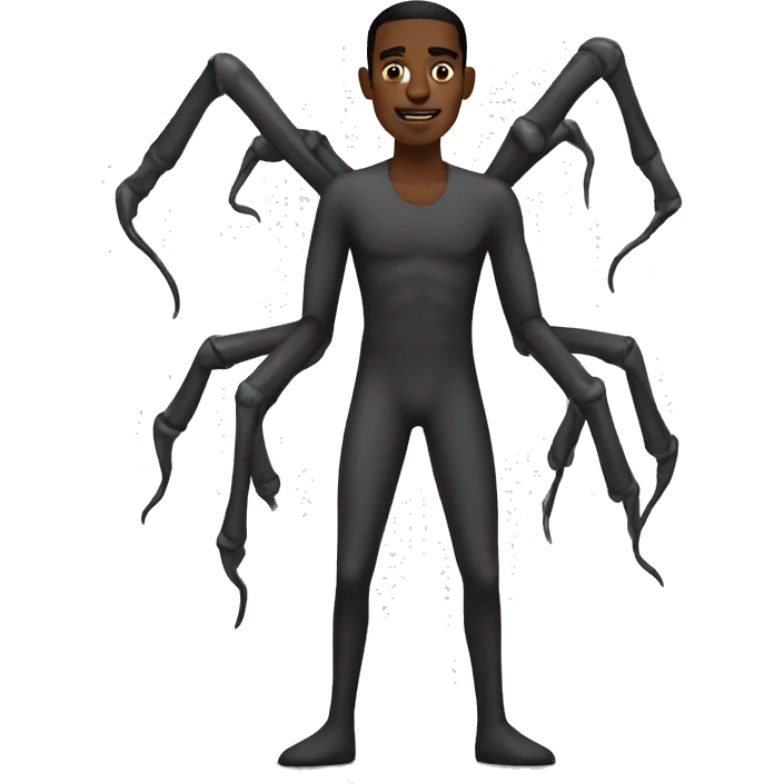 Black man with 8 legs emoji