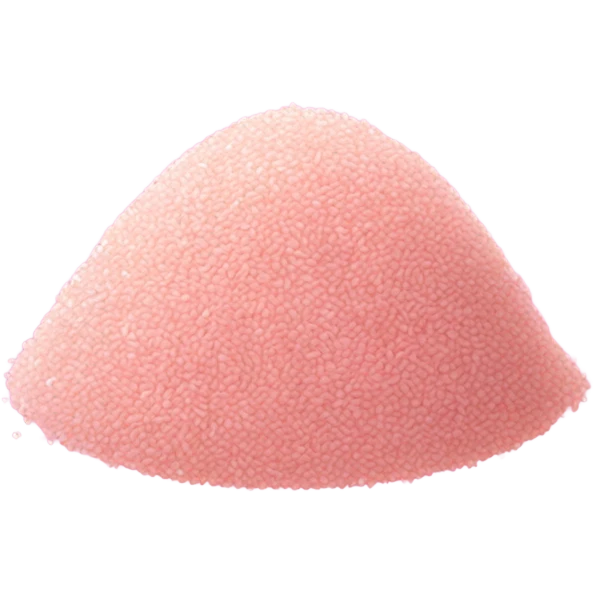 Pink compacted rice with glitter emoji