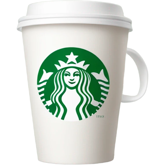White Starbucks cup for tea  emoji