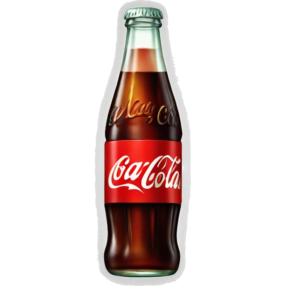 A bottle of coca cola emoji