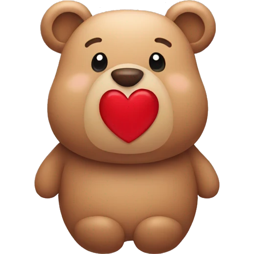 Bear with hearts  emoji