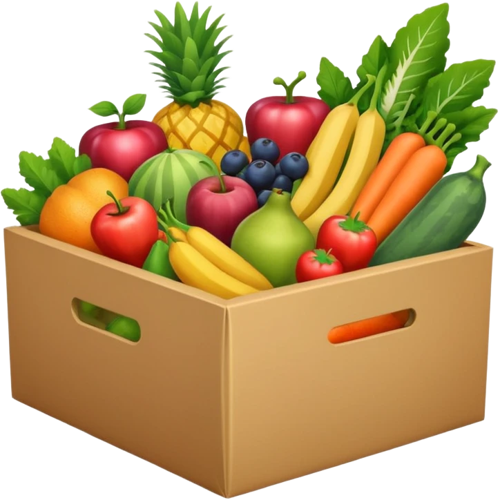 A box of groceries from the store emoji
