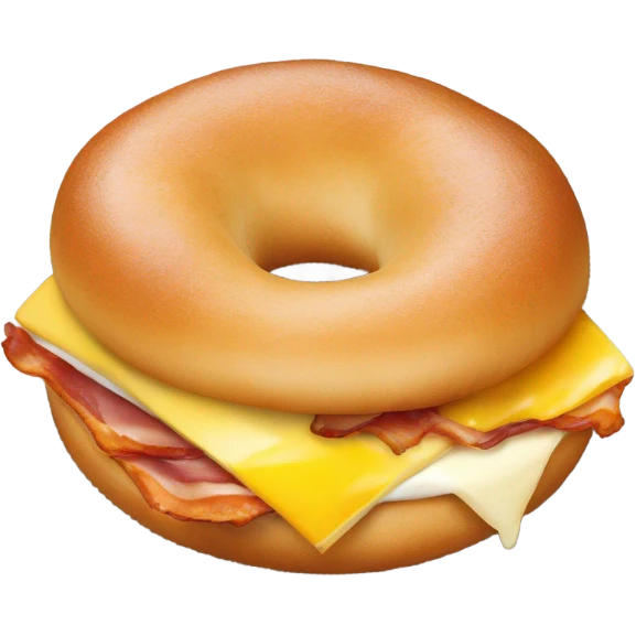Bacon egg and cheese bagel  emoji