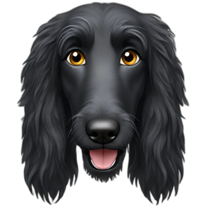 black scottish deerhound face emoji