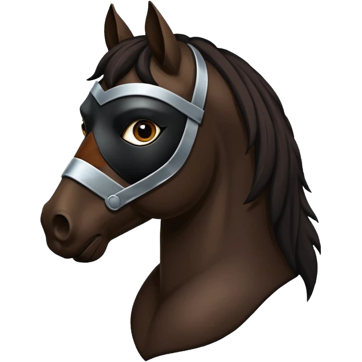 horse with black mask emoji