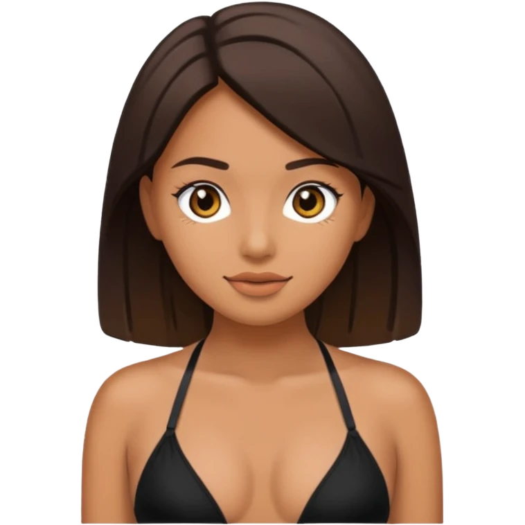 Sexy black bikini gurl emoji