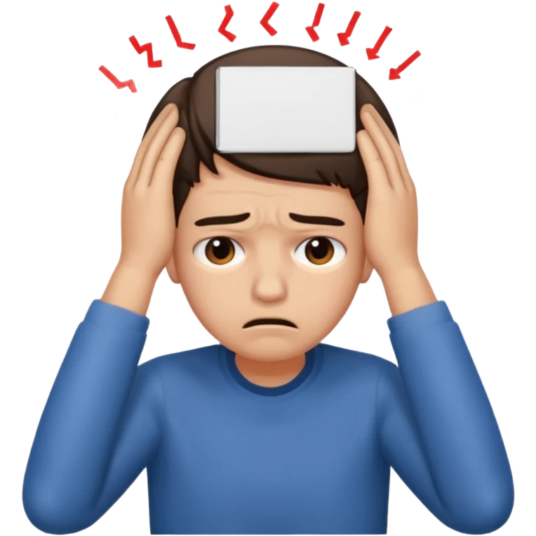 struggling with exams emoji