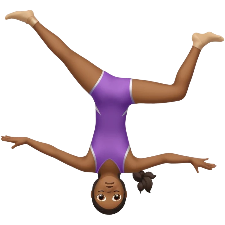 black girl doing a gymnastics backflip roll emoji