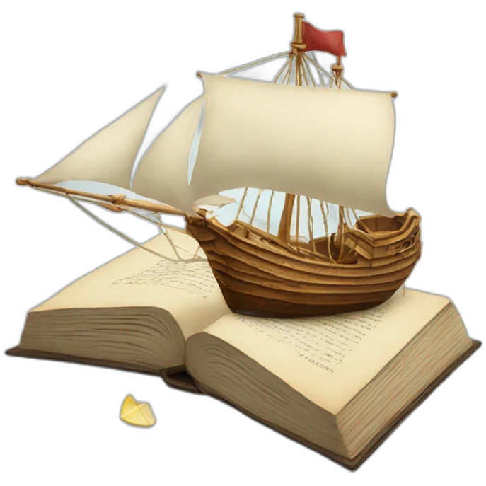 the book with the ship emoji