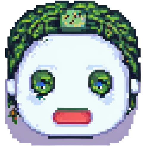sarcastic face, pixel art style, playful emoji