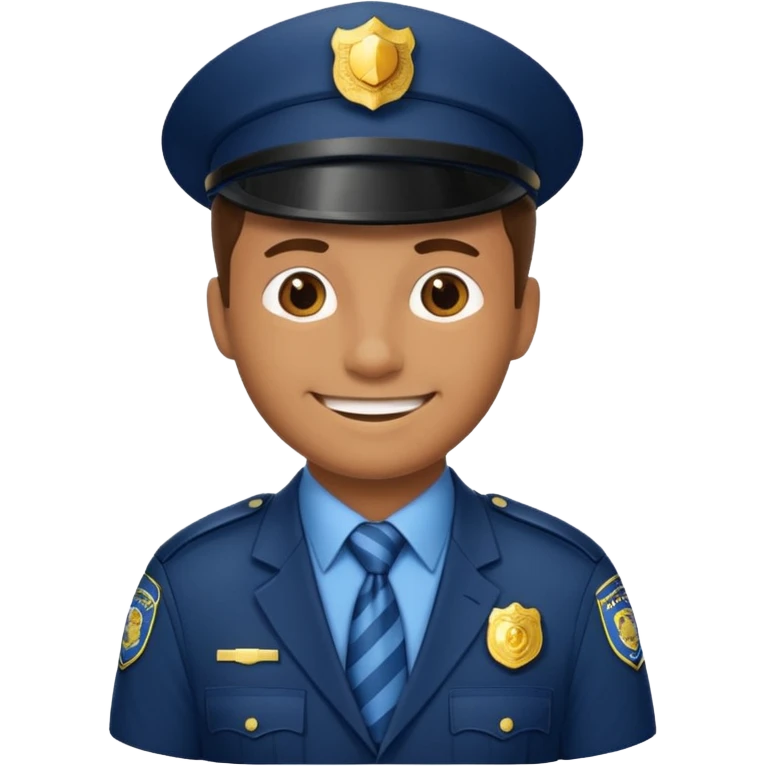 police with tie emoji