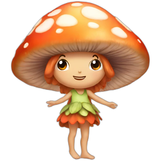 A mushroom fairy emoji