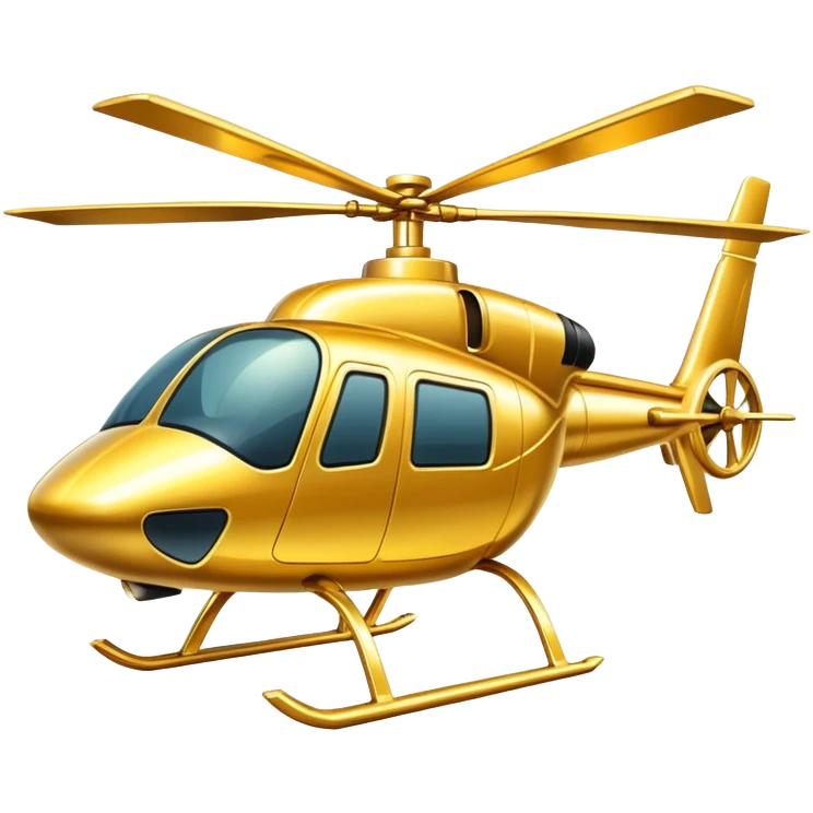 a golden helicopter emoji