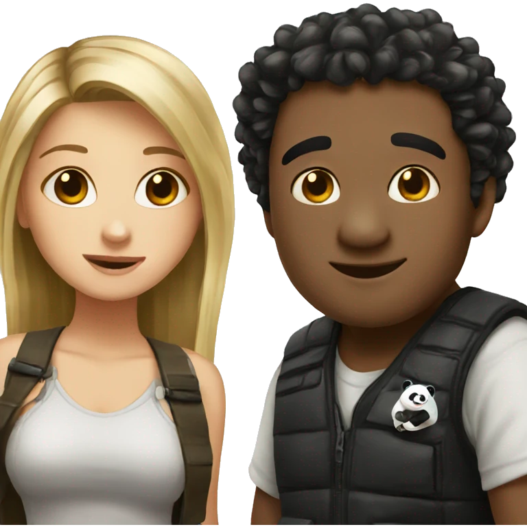 Bia and panda  emoji