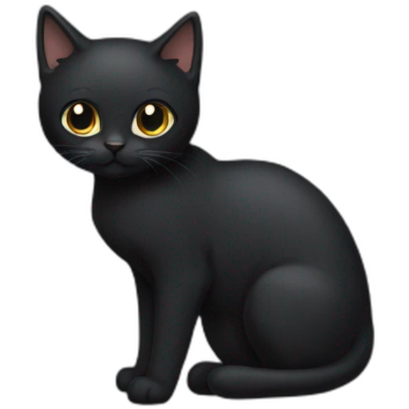 tailless-black-cat-body emoji