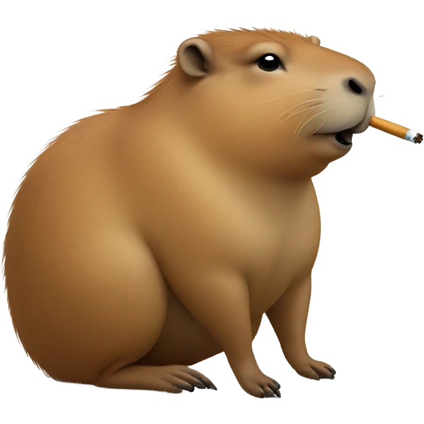 Capybara smoking emoji
