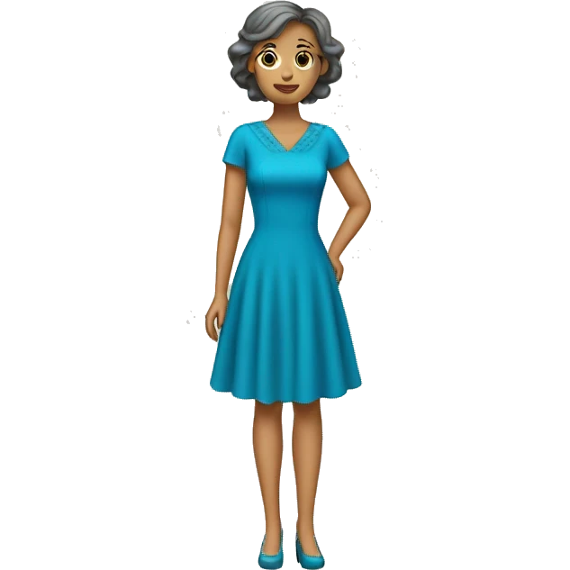 Fee mit grünem blauen Kleid  emoji