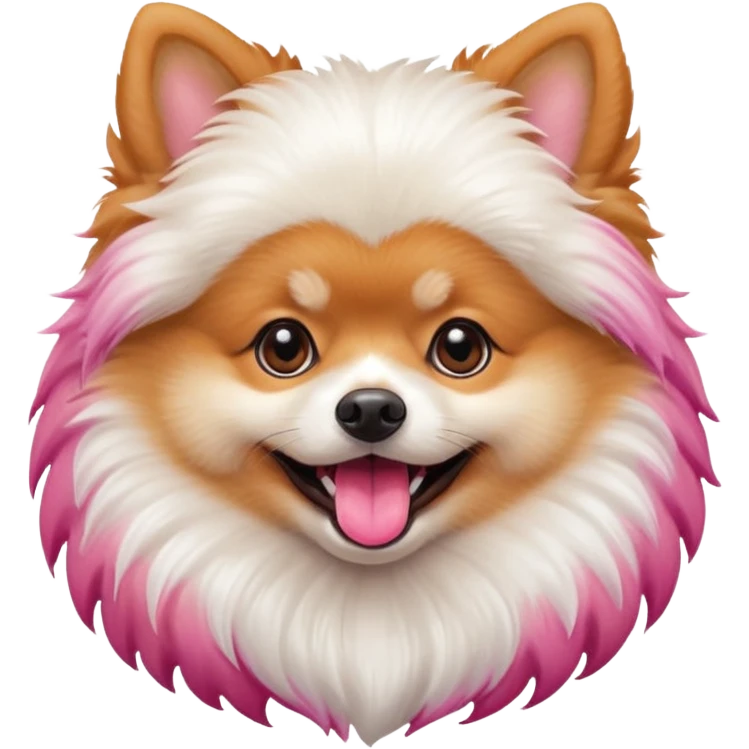 happy Pomeranian dog iOS Style emoji