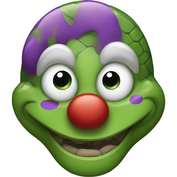 Snake with clown makeup  emoji