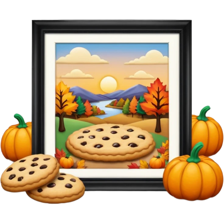 Fall cookie baking scenery emoji