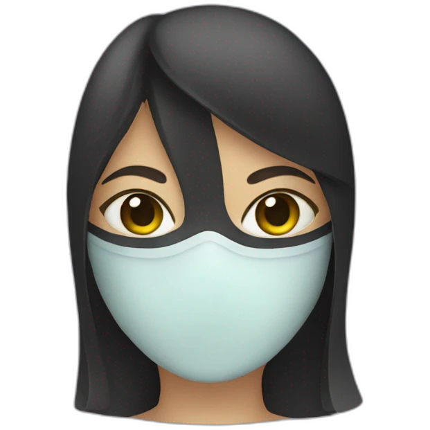 Masked girl emoji