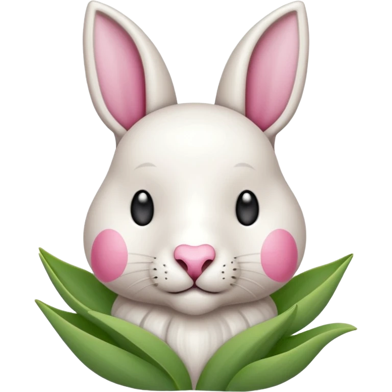 Un cordero lindo teniendo un tulipán rosa emoji