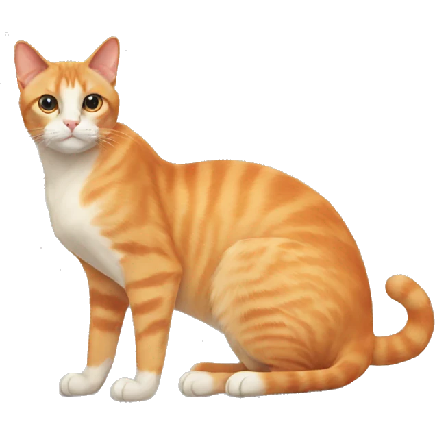 Orange cat and Siamese cat together  emoji