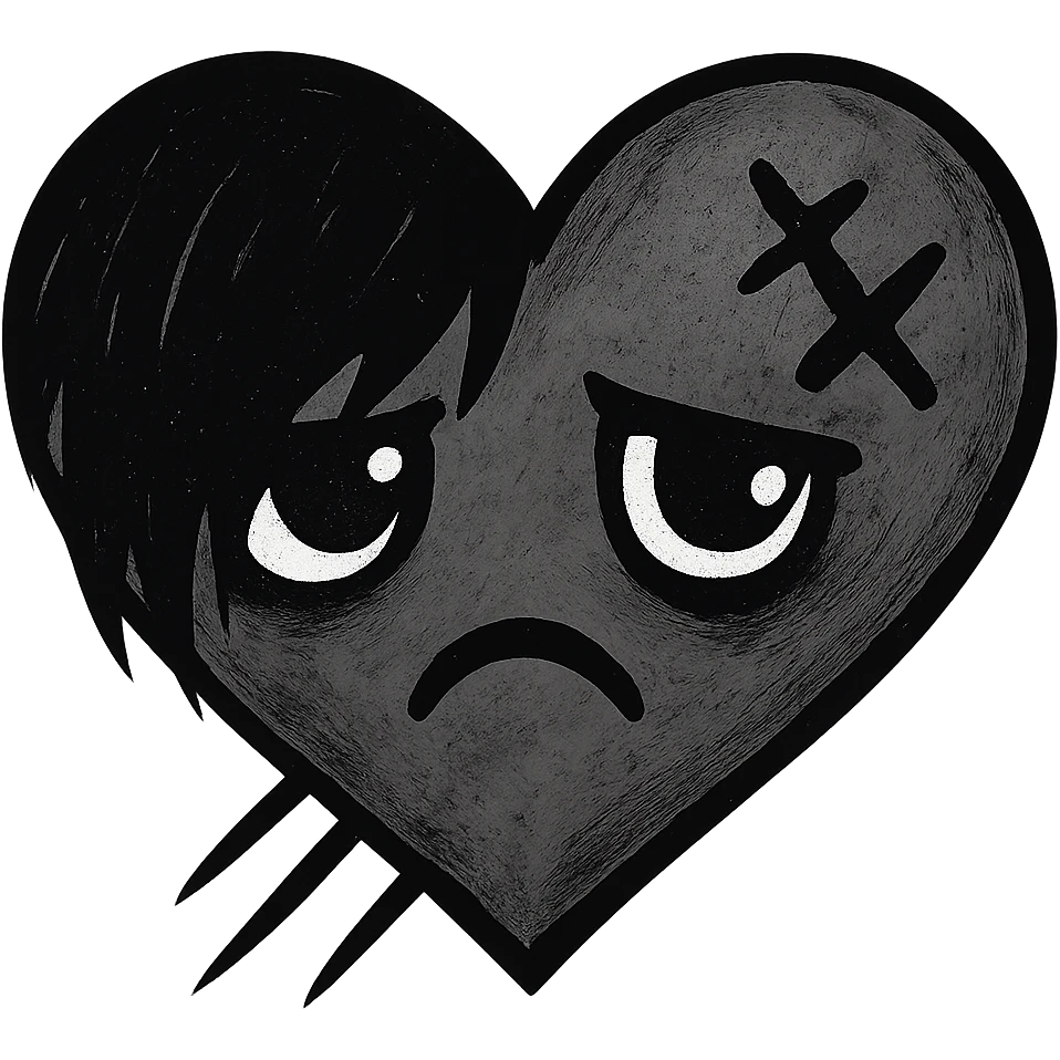 emo heart , remove background emoji