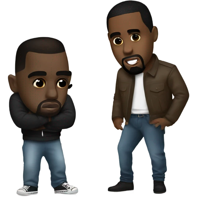 kanye west with diddy emoji