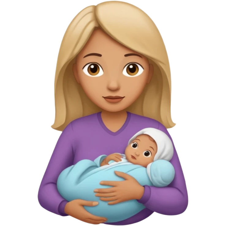 mother with one newborn baby emoji