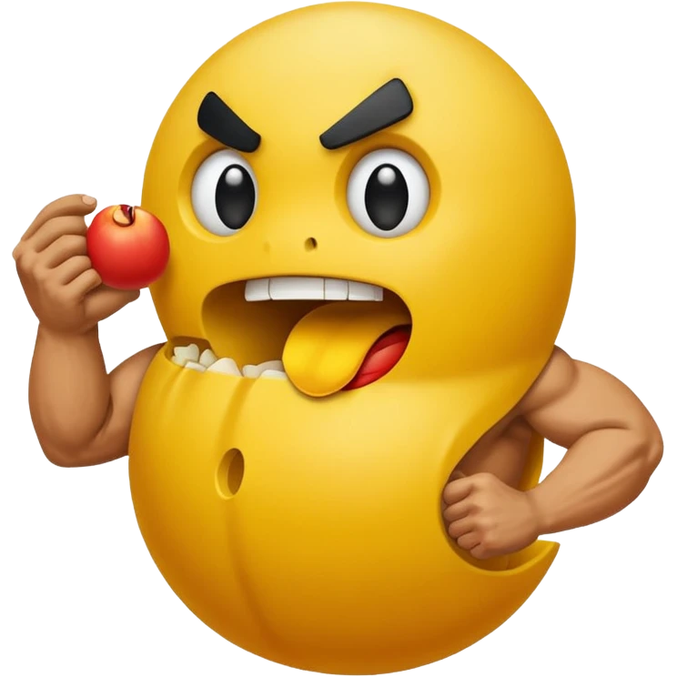 muscular pacman emoji