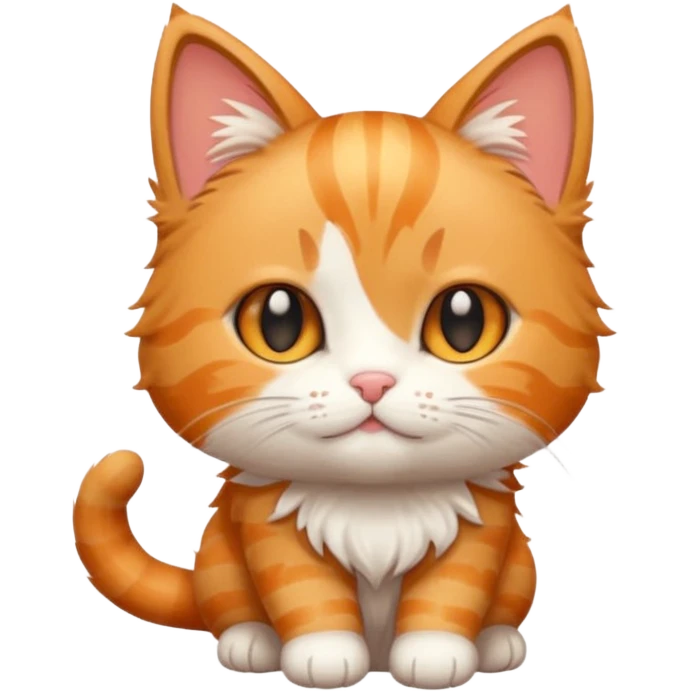 Cat chibi sticker emoji