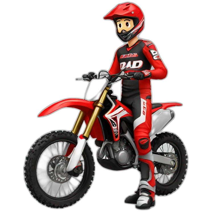 Motocross dad honda red emoji