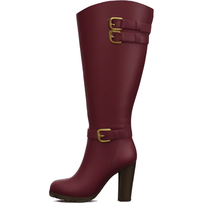women's burgundy boots emoji