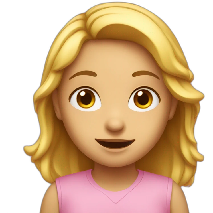 Girl saying « en fait » emoji