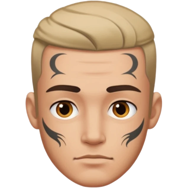 where peace out in his forehead emoji