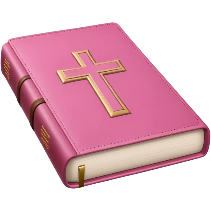A minimalist pink bible emoji