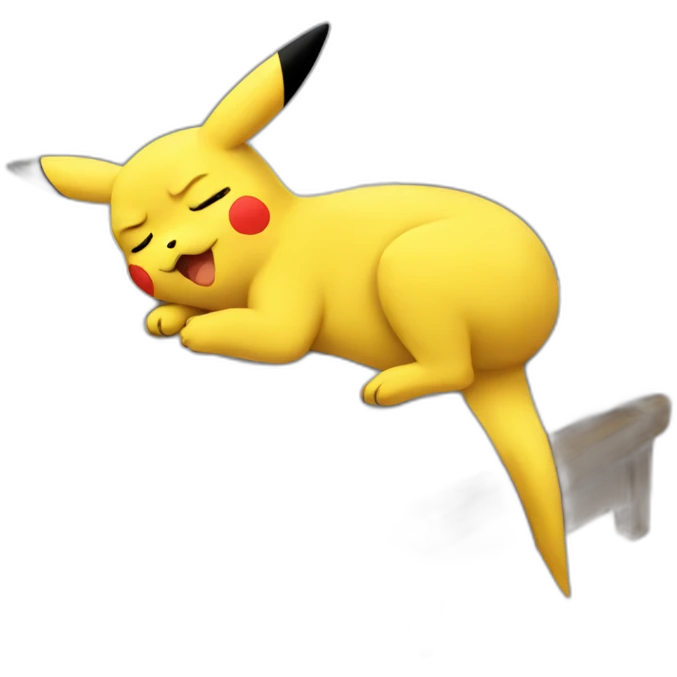 Pikachu sleeping emoji