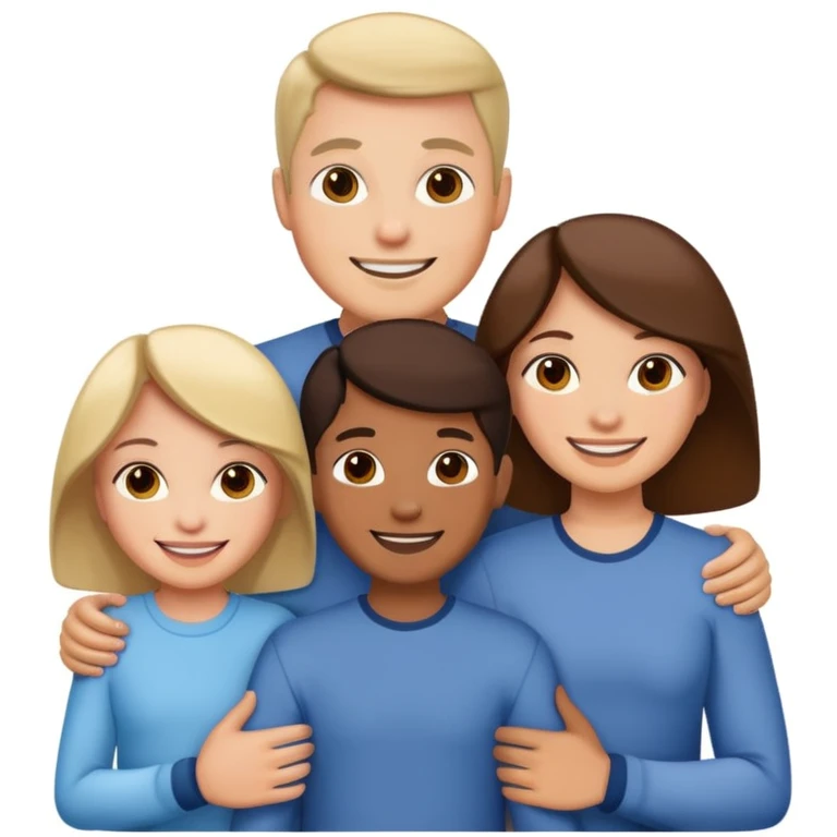 family posing for photo emoji