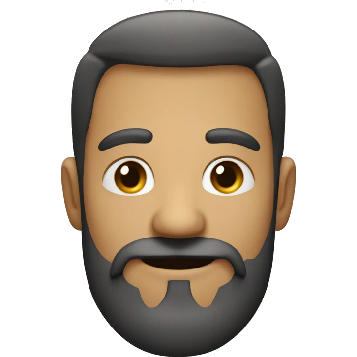 a man with small  dark moustache and beard happy smiling face emoji