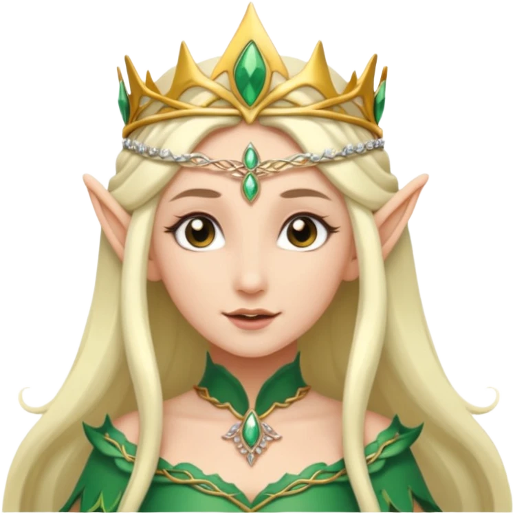 elf woman wearing tiara emoji