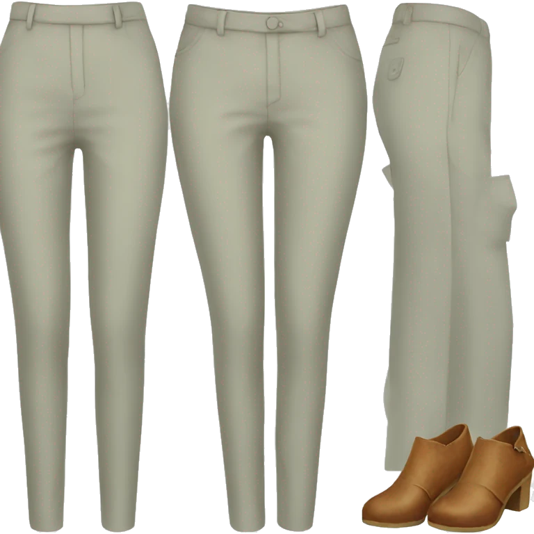 trousers, blouse, emoji