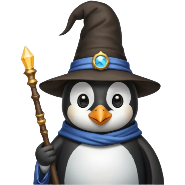 Penguin Wizard emoji