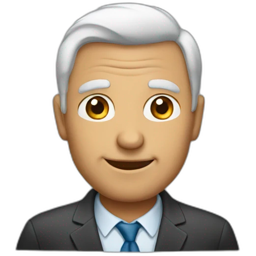 hombre 55 años negocios emoji